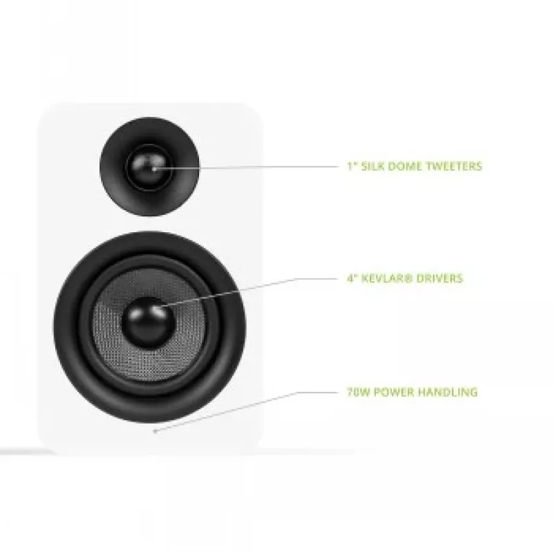 KANTO AUDIO YUP4W Pasyvūs lentyniniai garsiakalbiai pora - balta