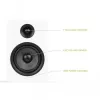 KANTO AUDIO YUP6W Pasyvūs Lentyniniai Garsiakalbiai (Pora) - Balti - 1 inch Šilko Kupolo Aukštadažnis ir 5.25 inch Kevlaro Žemadažnis