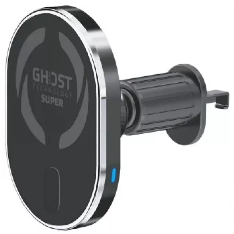 CELLY MagSafe automobilinis laikiklis su belaidžiu įkrovimu - 15W Qi greitas įkrovimas, ventiliacijos angos laikiklis, 360° sukimas, juodas
