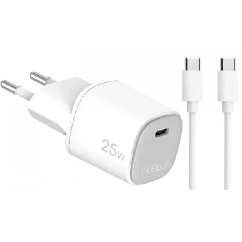 CELLY UP TC 1 USB-C 25W + C to C laidas