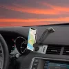 CELLY Mountflex Plus automobilinis laikiklis priekiniam stiklui / prietaisų skydeliui, ilga lazdelė - juoda