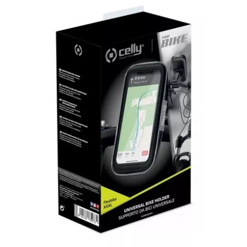 CELLY Universal Bike Holder XXXL - Vairų laikiklis išmaniesiems telefonams iki 6,5 colio