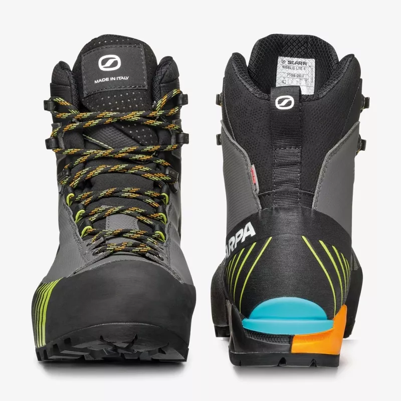 Scarpa Ribelle Lite HD Mountaineering Boots - Iron Gray/Lime - Size 47 EU
