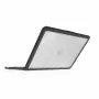 STM Dux Ultra Case, skirta Apple MacBook Pro 13 colių / MacBook Air 13 colių, juodas rėmelis / skaidri nugara, karinio lygio apsauga nuo kritimo