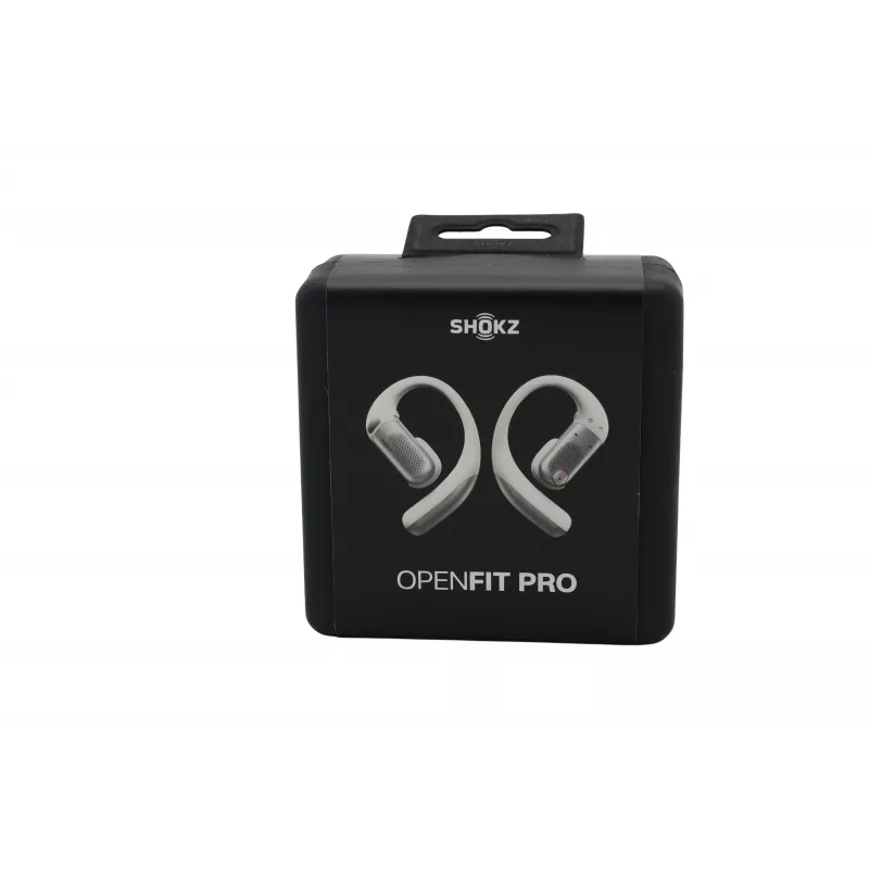 Shokz OpenFit Pro White - Atviros ausies tikrai belaidės ausinės su DirectPitch technologija, Bluetooth 5.3, IP54, 28h baterija