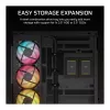 Corsair 280X RS-R ARGB Micro-ATX PC Case, Tempered Glass, Black, 3x LL120 RGB Fans
