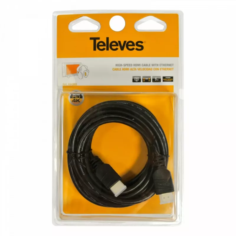 Televes HDMI 2.0 laidas 1,5 m 4K juodas