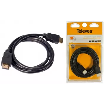 Televes HDMI 2.0 laidas 5m 4K UHD 18 Gbps, auksu padengtas