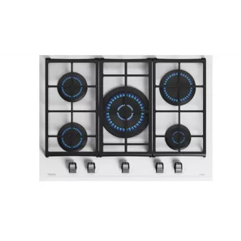 TEKA GZC 75330 XBC WH dujinė kaitlentė, 5 degikliai, balta, 75 cm