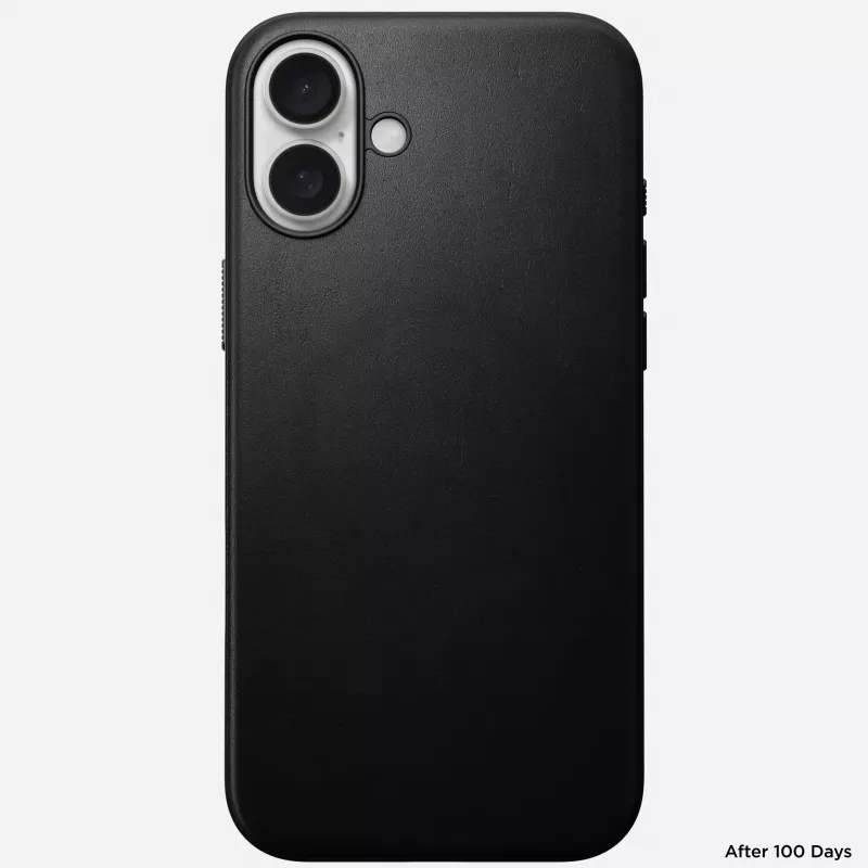 Nomad Modern Leather Case for iPhone 16 Plus - Black