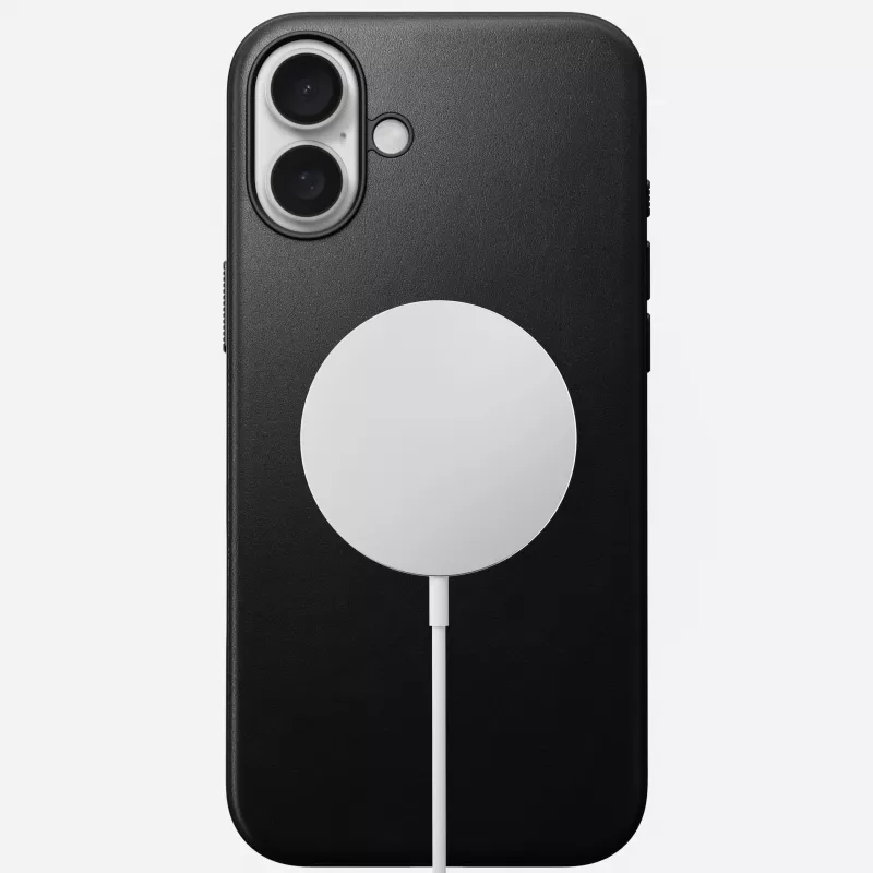 Nomad Modern Leather Case for iPhone 16 Plus - Black