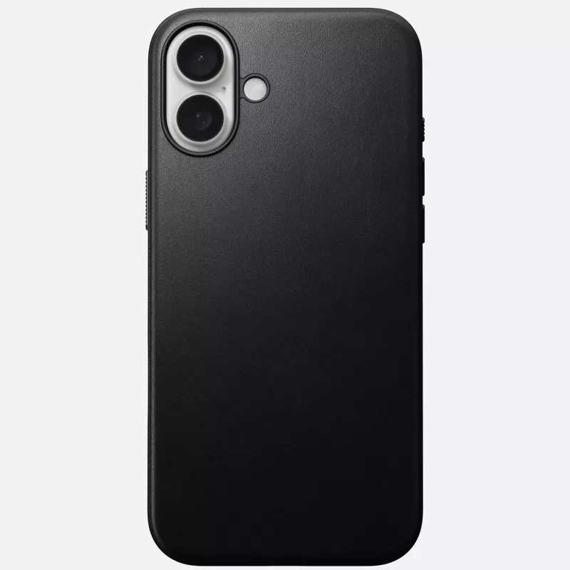 Nomad Modern Leather Case for iPhone 16 Plus - Black