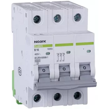 Noark Ex9BN 3P C20 Miniature Circuit Breaker 6kA 20A 3-Pole C-Curve MCB