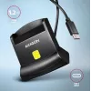 AXAGON CRE-SM4NC USB-C Smart Card Stand Reader - Juoda
