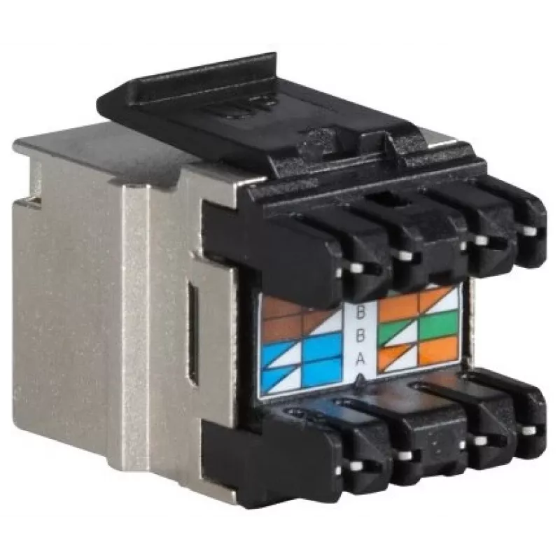 SOLARIX Cat.6 STP FTP RJ45 Keystone Module Toolless Silver