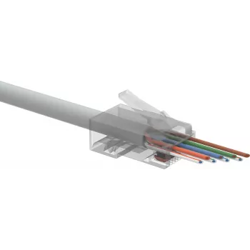SOLARIX RJ45 Cat.5e UTP praeinamoji jungtis SXRJ45-5E-UTP-EASY (100 vnt.)