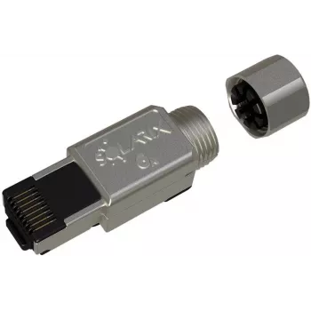 SOLARIX Pramoninis RJ45 Cat.6A STP Įrankiams nereikalaujantis Jungtis, 1 Vnt., Juoda/Sidabrinė