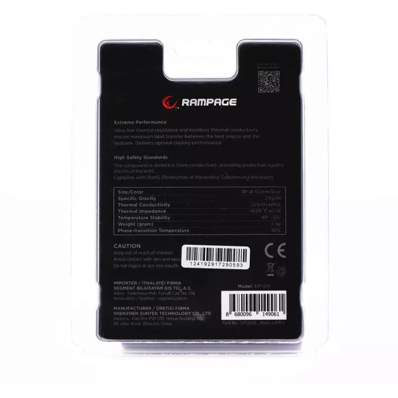 Rampage Termopad XTP-001 terminė pagalvėlė 38×38×0,2 mm PTM