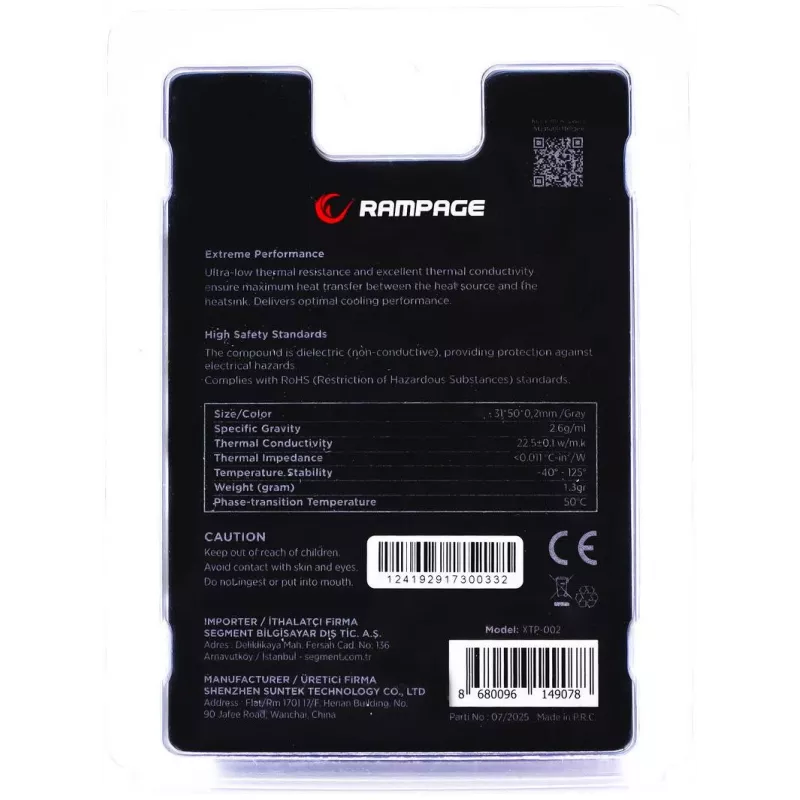 Rampage Termopad XTP-002 terminė pagalvėlė 31×50×0,2 mm PTM