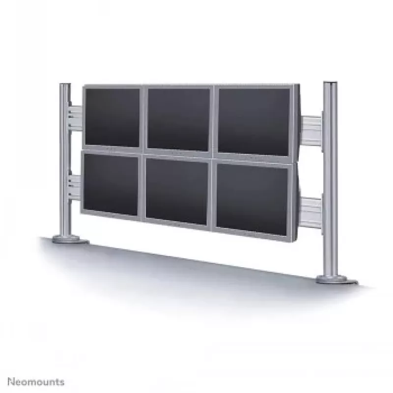 NEOMOUNTS NEWSTAR Flat Screen Desk Toolbar 6 ekranams (70 x 130 cm) 10-24 sidabrinė