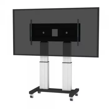 NEOMOUNTS NEWSTAR Motorizuotas mobilus grindų stovas 70-120 inch ekranams, VESA 300x200 iki 1200x600, sidabrinis