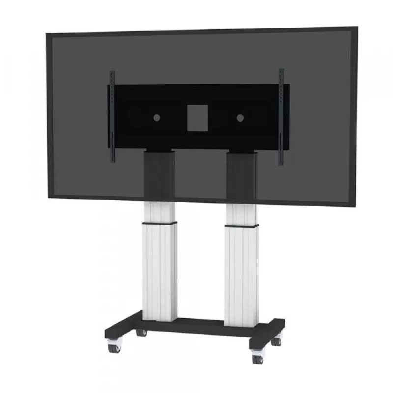 NEOMOUNTS NEWSTAR Motorizuotas mobilus grindų stovas 70-120 inch ekranams, VESA 300x200 iki 1200x600, sidabrinis