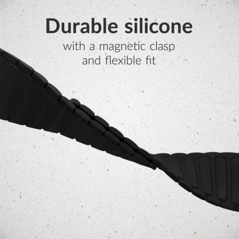 Mobilize Silicon Watch Band - Magnetic - for Apple 42/44/45/49mm - Black