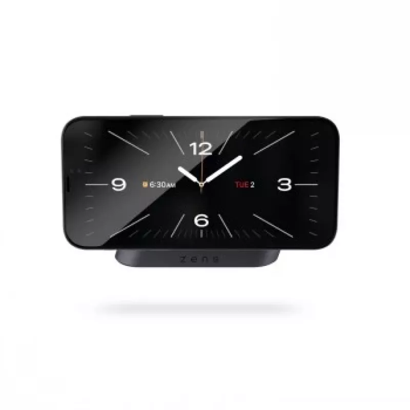 ZENS Magnetic Nightstand Charger - 20W belaidis įkrovimo stovas, skirtas iPhone ir AirPods (juodas)