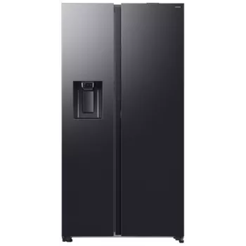 Samsung RS80F64KEFEO American Style Šaldytuvas-Šaldiklis, 615L, Total No Frost, Vandens ir Ledų Dozatorius su Vandentiekiu, Refined Steel