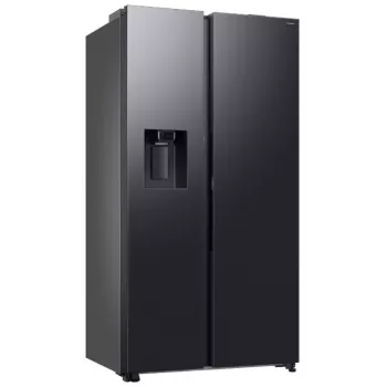 Samsung RS80F64KEFEO American Style Šaldytuvas-Šaldiklis, 615L, Total No Frost, Vandens ir Ledų Dozatorius su Vandentiekiu, Refined Steel