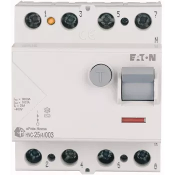 EATON liekamosios srovės grandinės pertraukiklis 25A 4P 4M 30mA AC 6kA