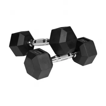 REBEL ACTIVE Guminiai ketaus hanteliai 2x5 kg