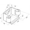 PSG Sliding Gate Approach Bracket 80x80mm Black RAL 9005 60.019.9005