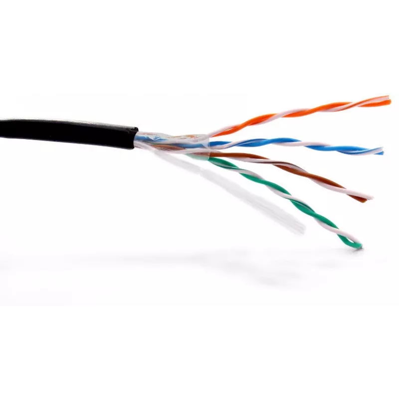 GETFORT PREMIUM Cat.5e U/UTP Outdoor UV-Resistant Solid Bulk Cable 500m Black