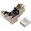 SOLARIX Cat.6 STP RJ45 Keystone modulis, beįrankis IDC, juodas
