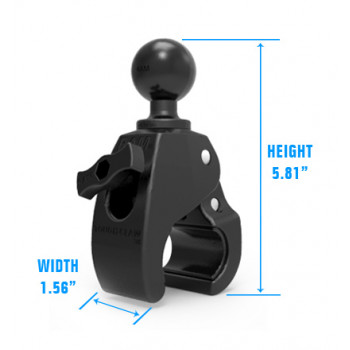 RAM Mounts RAP-404U Tough-Claw B dydžio spaustuko pagrindas su 1 colio rutuliu - juodas