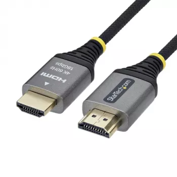 StarTech.com Premium High Speed HDMI kabelis su Ethernet - 3 m - juodas ir sidabrinis - 4K 60Hz, 1440p 144Hz, 18 Gbps, HDMI 2.0, vyriškas į vyrišką