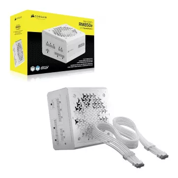 CORSAIR RMe White Series RM850e 2026 Cybenetics Platinum sertifikuotas 850W pilnai modulinis ATX maitinimo šaltinis