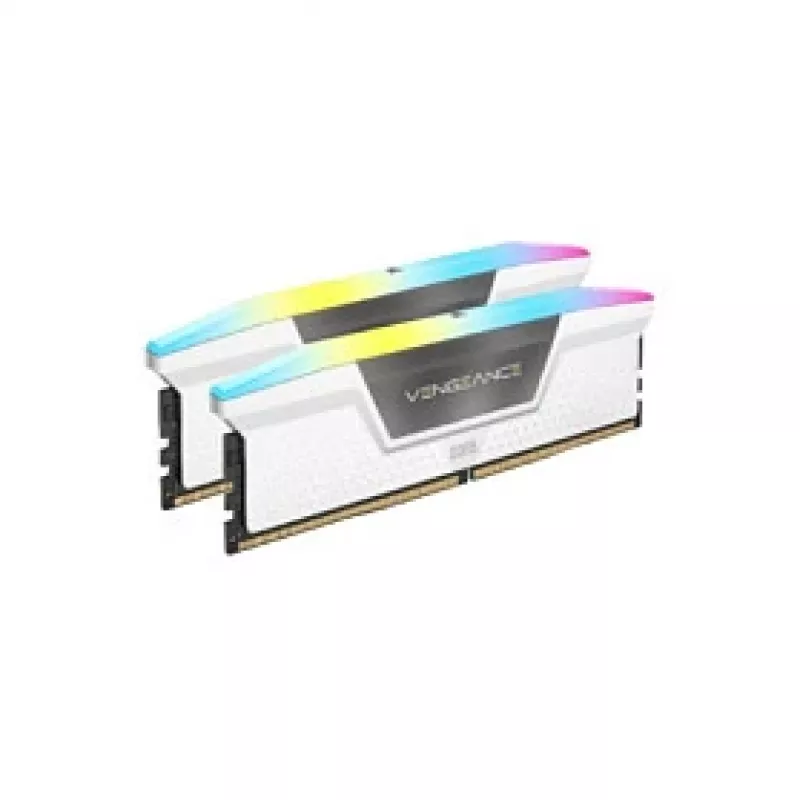 CORSAIR Vengeance RGB 32GB (2x16GB) DDR5 6000MHz CL38 baltas dviejų kanalų rinkinys