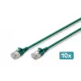 DIGITUS CAT 6A F-FTP plonas jungiamasis laidas, 0,3 m, žalias, 10 vnt.