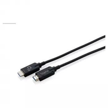 DIGITUS Armored HDMI 2.1 Active Optical Cable, 8K UHD, 20 m, juoda