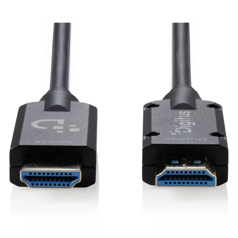 DIGITUS Armored HDMI 2.1 Active Optical Cable, 8K UHD, 20 m, juoda