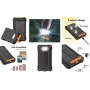 LogiLink Solar Power Bank 20000 mAh 20W PD QC 3.0 IP66 LED žibintuvėlis juoda/oranžinė