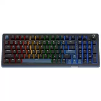 Ducky OK-M 98 žaidimų klaviatūra, 98% išdėstymas, karštai keičiami jungikliai, RGB foninis apšvietimas, ANSI US, KTT Wine Red linijiniai jungikliai