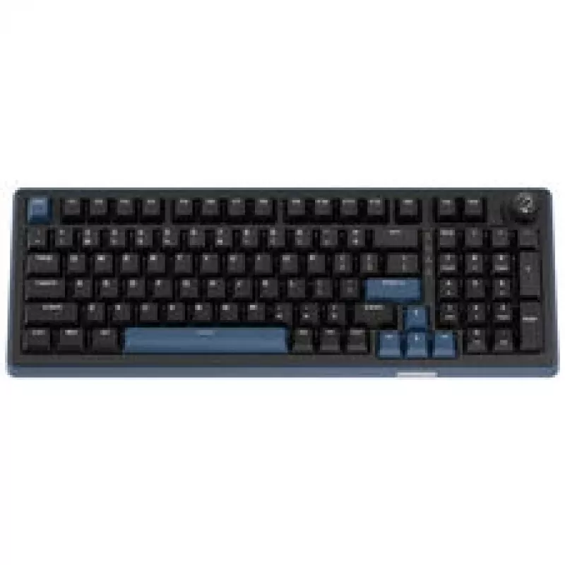 Ducky OK-M 98 žaidimų klaviatūra, 98% išdėstymas, karštai keičiami jungikliai, RGB, ANSI - KTT Baby Blue jungikliai