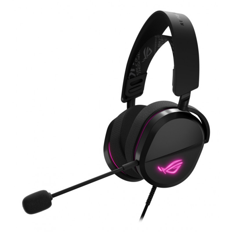 ASUS ROG Pelta Core laidinis žaidimų ausinių komplektas – 50mm Essence tvarkyklės, nuimamas mikrofonas, hibridinės ausų pagalvėlės, kelių platformų