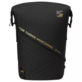 ASUS ROG Slash kuprinė BP3802 Edition 20 - 16L vandenį atstumianti Cordura nešiojamojo kompiuterio kuprinė iki 17,3 colio, juoda