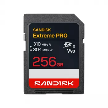 SanDisk Extreme PRO 256 GB SDXC UHS-II V90 U3 Class 10 atminties kortelė