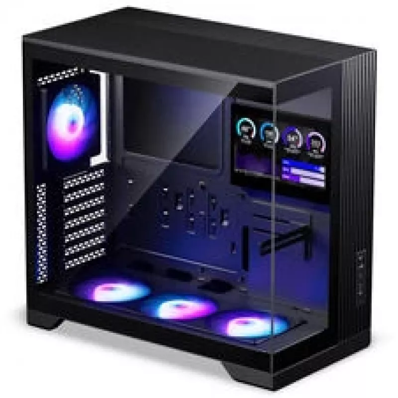 Phanteks XT V5 LCD Midi-Tower PC korpusas, ATX, 7 colių LCD, grūdintas stiklas - juoda