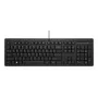 HP 125 G2 laidinė USB klaviatūra, vokiškas išdėstymas (QWERTZ), pilno dydžio, membraninė, atspari išsiliejimui, juoda - urmu
